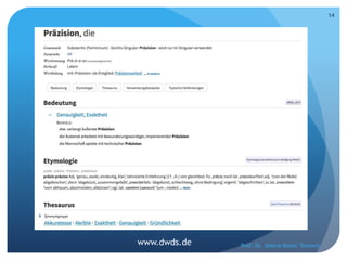 Prof. Dr. Jelena Kostić Tomović
14
www.dwds.de
 