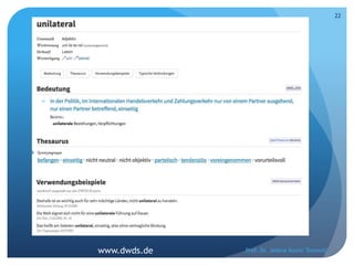 Prof. Dr. Jelena Kostić Tomović
22
www.dwds.de
 
