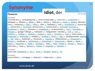 Synonyme
Prof. Dr. Jelena Kostić Tomović
34
www.dwds.de
 