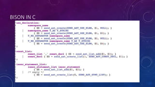 BISON IN C 
 