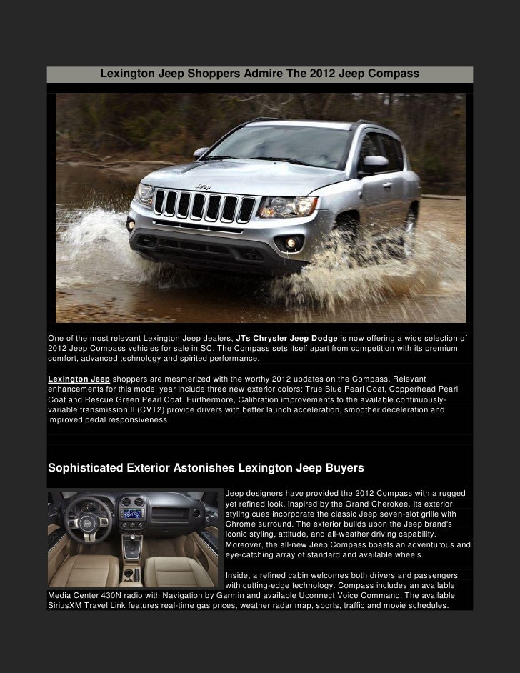 lexington jeep shoppers admire the 2012 jeep compass