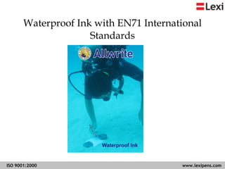Waterproof Ink with EN71 International Standards 