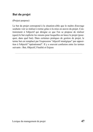 Lexique du management de projet | PDF