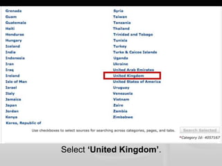 Select ‘United Kingdom’.
 