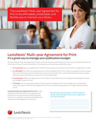 LexisNexis multiyear agreement for print | PDF