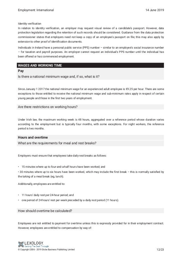 Lexology Getting The Deal Through Employment International Lexology Getting The Deal Through Employment International
