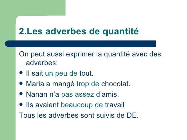 Expression De La Quantité | L’expression de la quantité – YLHE
