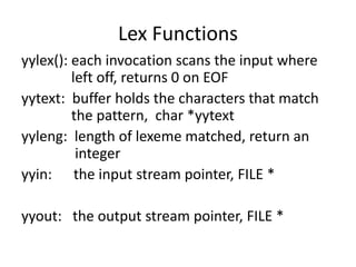 Lex programming | PPTX