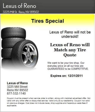 Lexus Tire Sale Special NV | Lexus Dealer In Nevada