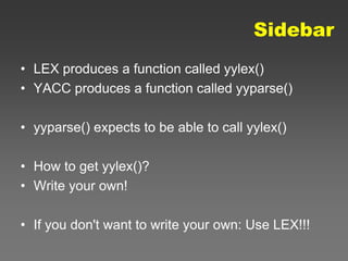 LEX & YACC TOOL | PPTX