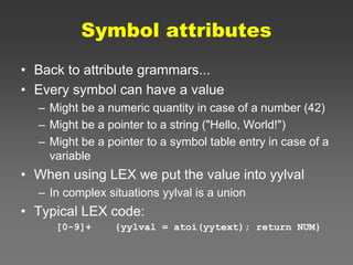 LEX & YACC TOOL | PPTX