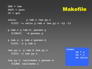 LEX & YACC TOOL | PPTX
