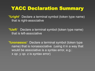 LEX & YACC TOOL | PPTX