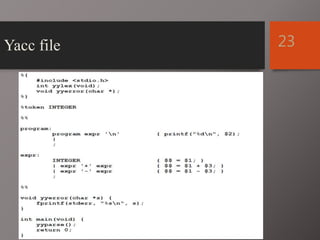 Yacc file 23
 