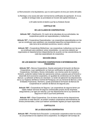 Ley De Cooperativas 438 94