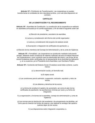 Ley De Cooperativas 438 94