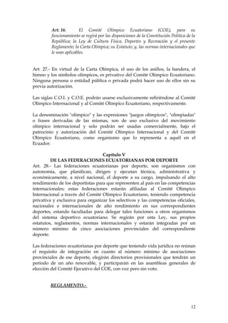 LEY DE EDUCACION FISICA