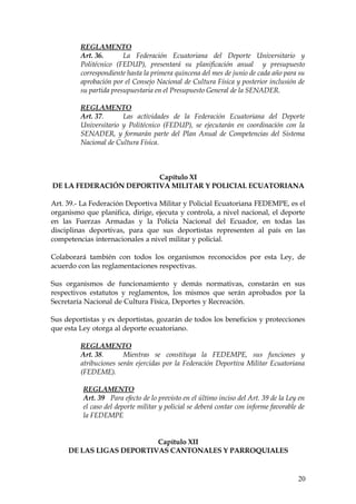 LEY DE EDUCACION FISICA