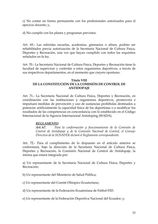 LEY DE EDUCACION FISICA