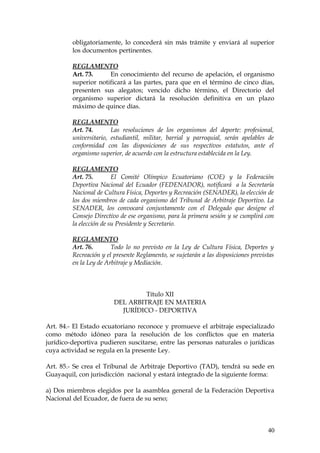 LEY DE EDUCACION FISICA