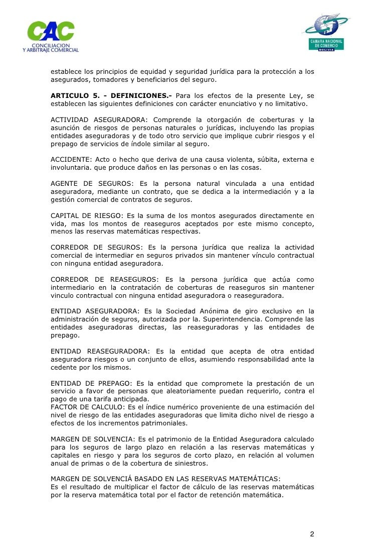 Ley De Seguros Bolivia