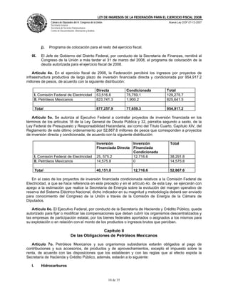 Ley Federal De Ingresos 2008