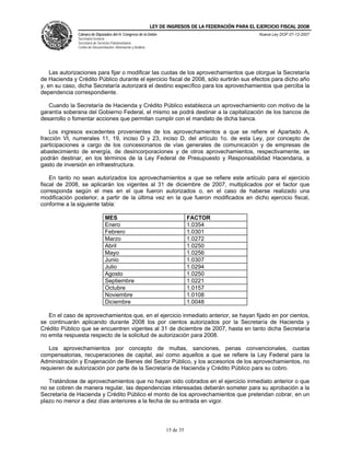 Ley Federal De Ingresos 2008