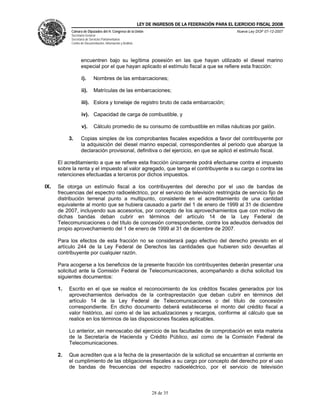 Ley Federal De Ingresos 2008