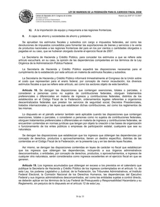 Ley Federal De Ingresos 2008