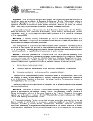 Ley Federal De Ingresos 2008