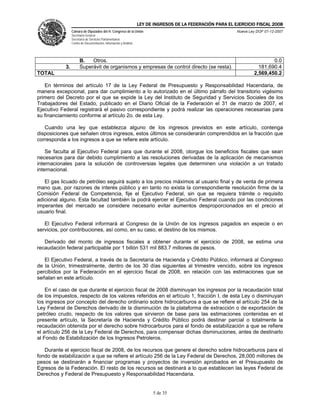 Ley Federal De Ingresos 2008