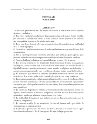 Anteproyecto de ley de radiodifusión