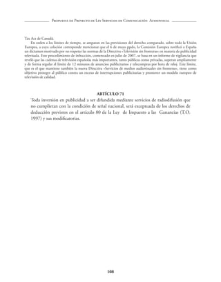 Anteproyecto de ley de radiodifusión