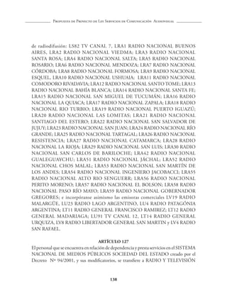 Anteproyecto de ley de radiodifusión