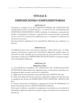 Anteproyecto de ley de radiodifusión