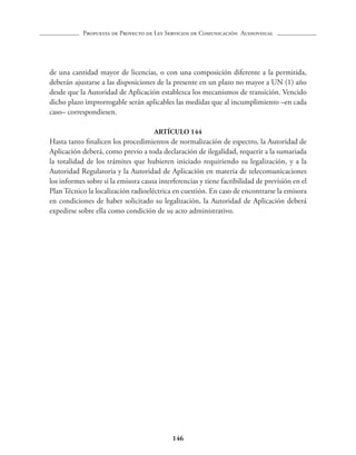 Anteproyecto de ley de radiodifusión