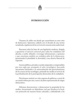 Anteproyecto de ley de radiodifusión