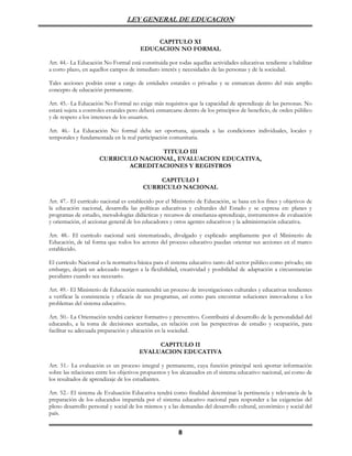 Ley General De Educacion Reformas 2005 0 | PDF