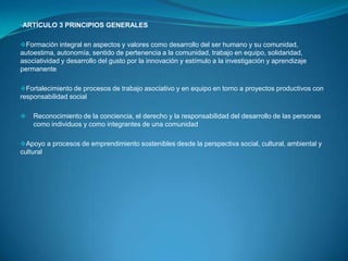 ARTÍCULO 3 PRINCIPIOS GENERALES