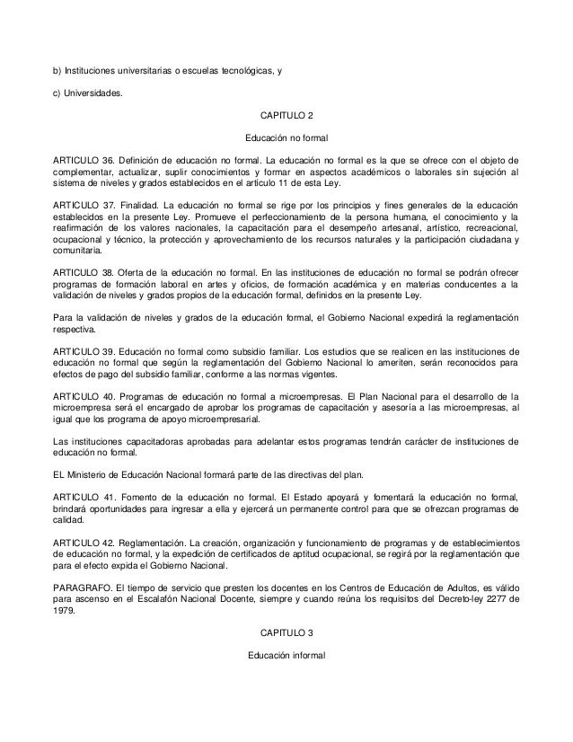 Ley 115 De Febrero 8 De 1994 Hamreacredito