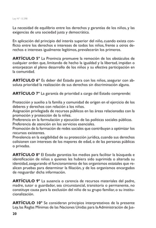 Ley13298 de la promoción y protección integral de los derechos de los ...
