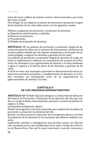 Ley13298 de la promoción y protección integral de los derechos de los ...