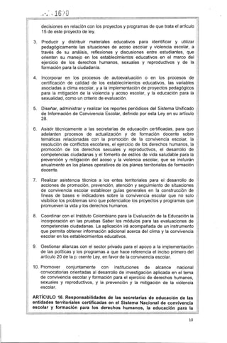 Ley 1620 de Marzo 15 de 2013 - Sistema Nacional de Convivencia Escolar ...