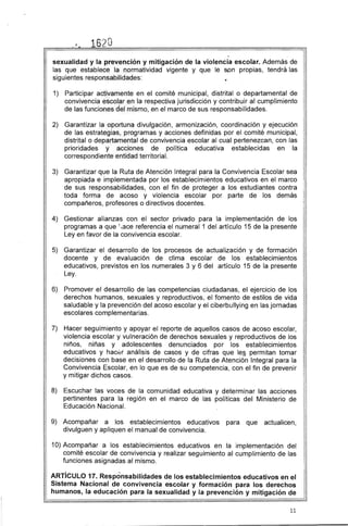Ley 1620 de Marzo 15 de 2013 - Sistema Nacional de Convivencia Escolar ...