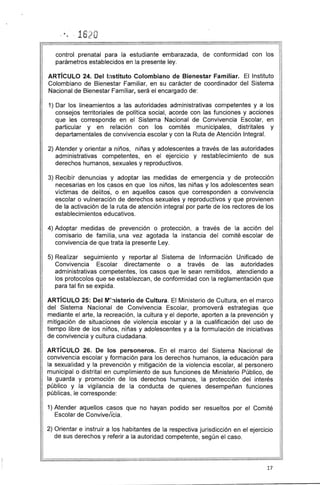 Ley 1620 de Marzo 15 de 2013 - Sistema Nacional de Convivencia Escolar ...