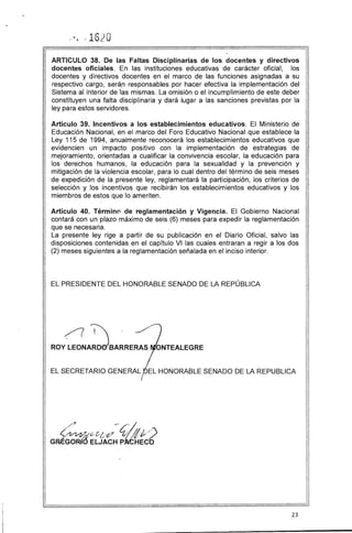 Ley 1620 de Marzo 15 de 2013 - Sistema Nacional de Convivencia Escolar ...