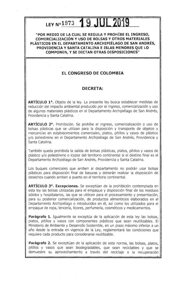 Leyes de colombia 2019