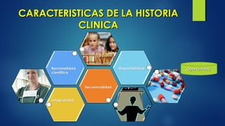 CCAARRAACCTTEERRIISSTTIICCAASS DDEE LLAA HHIISSTTOORRIIAA 
CCLLIINNIICCAA 
OOppoorrttuunniiddaadd 
 