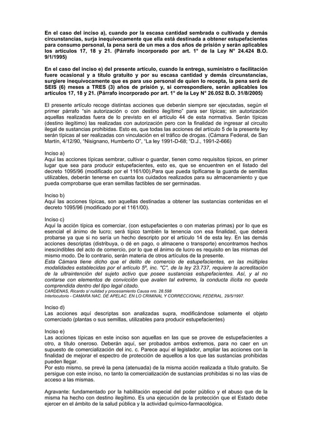 Ley 23737 comentada castro y bianco edicion digital PDF