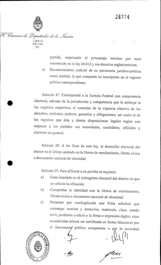 Ley 26.774 voto joven